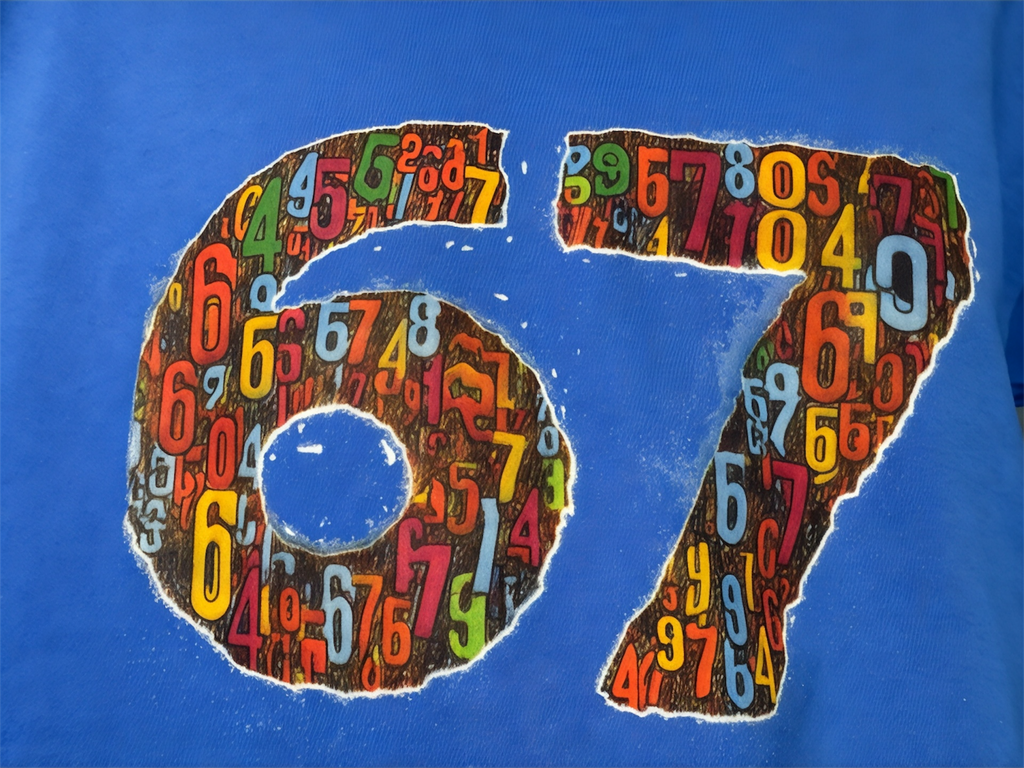 T-shirt, short sleeve with 67 design