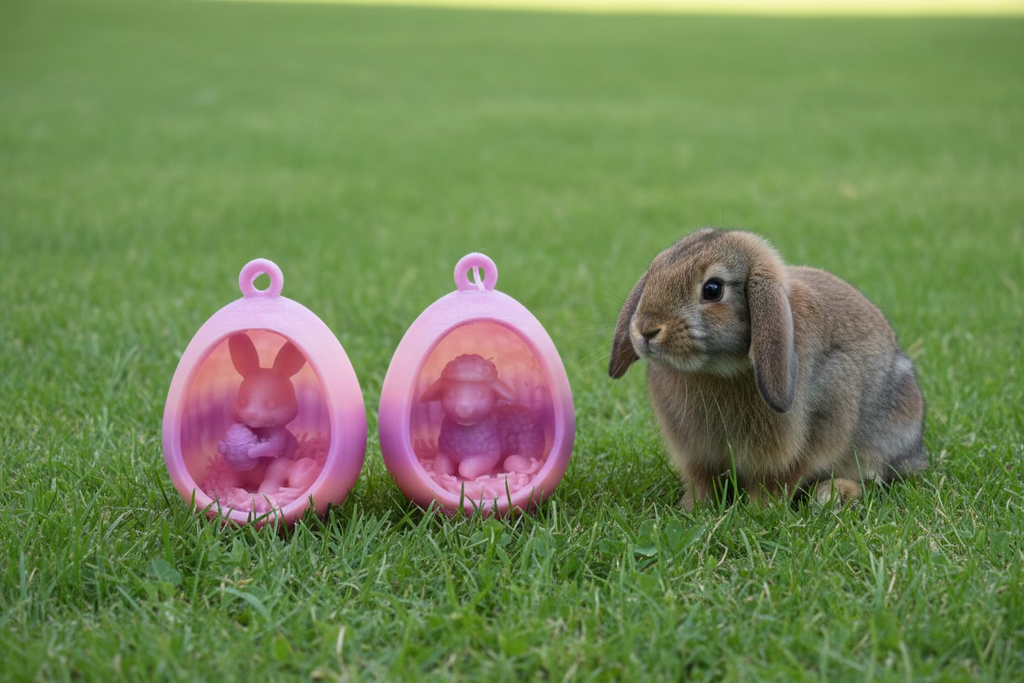 Set of 4 pastel Easter ornaments