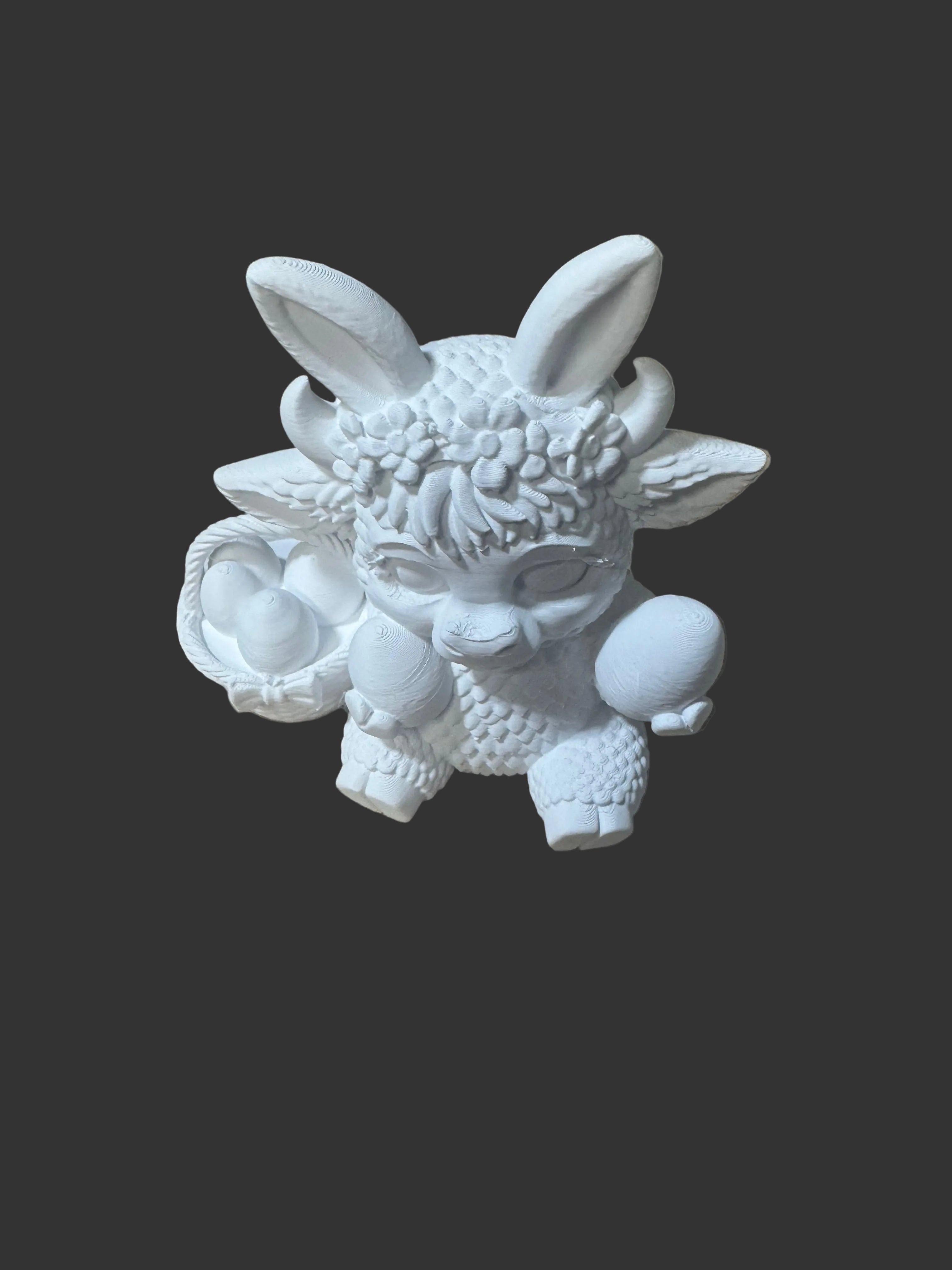Highland Cow Easter Figurine