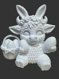 Highland Cow Easter Figurine